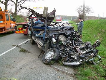 ratatinée après l'accident